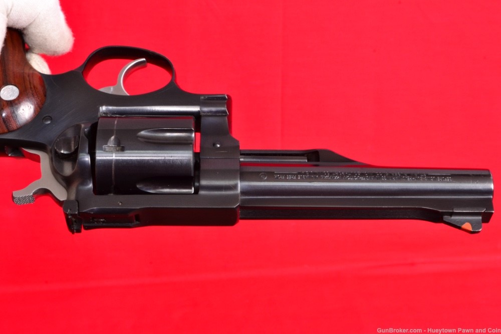 NICE Ruger Redhawk .44 Magnum Revolver Blue Steel Wood Grips PENNY NO RES-img-3