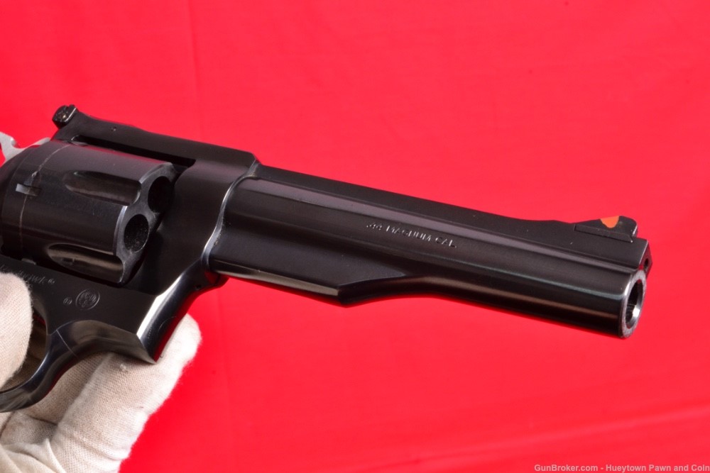 NICE Ruger Redhawk .44 Magnum Revolver Blue Steel Wood Grips PENNY NO RES-img-11