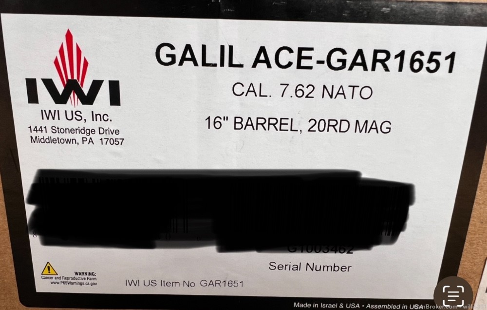 IWI Galil Ace 7.62x51 NATO Gen 1 COLLECTOR NIB -img-5