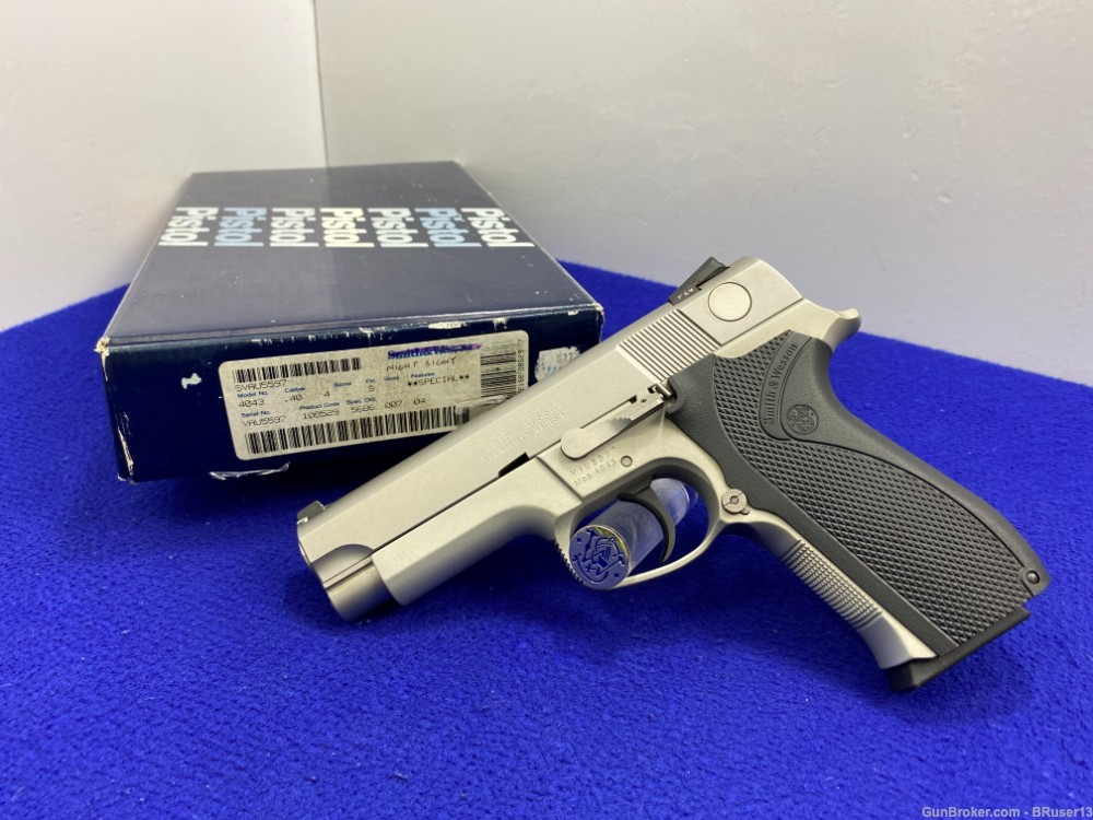Smith Wesson 4043 .40 S&W SS 4" *AMAZING DOUBLE-ACTION ONLY PISTOL*-img-2