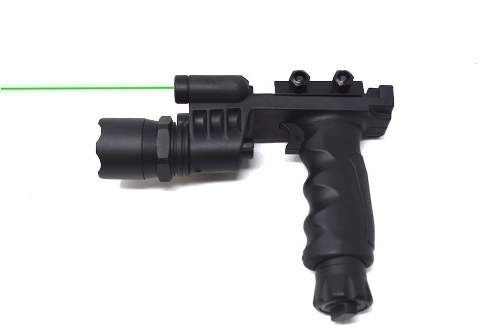 Vertical Foregrip Grip + 600 Lumen Flashlight and Green Laser Combo Sight-img-0