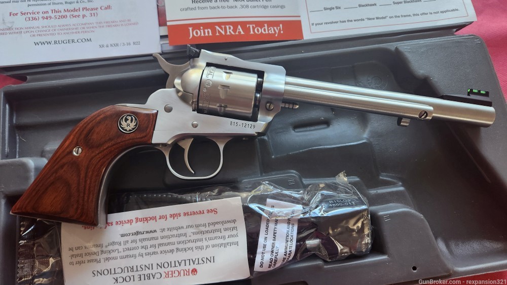 RARE RUGER SINGLE NINE .22 MAGNUM 9 SHOT STAINLESS 6.5IN -img-5