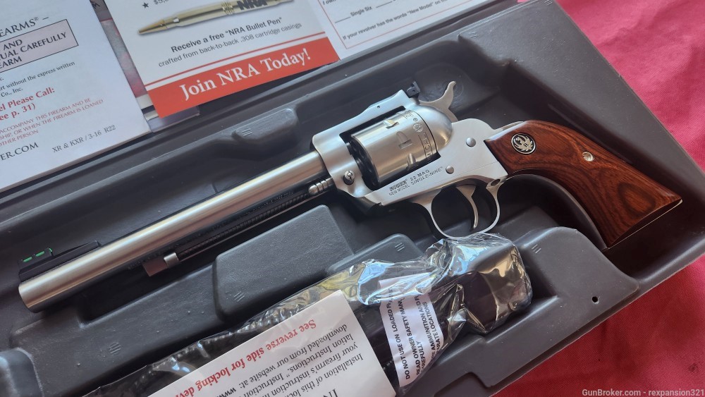 RARE RUGER SINGLE NINE .22 MAGNUM 9 SHOT STAINLESS 6.5IN -img-1