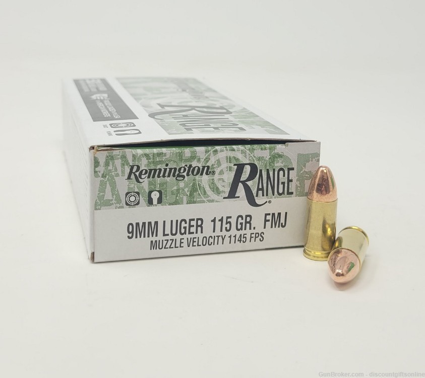 Remington 9mm Ammunition T9MM3L 115 Grain Full Metal Jacket 50 Rounds-img-0