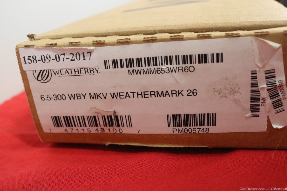 Weatherby Mark V Weathermark 6.5-300 WBY 26” BBL Rifle  NIB -img-22