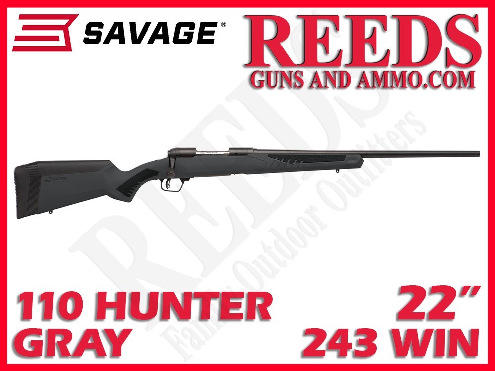 Savage 110 Hunter Gray Synthetic 243 Win 22In 57063-img-0