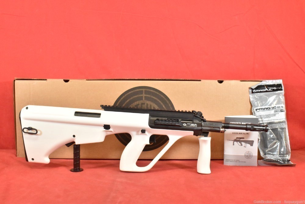 Steyr AUG A3 M1 NATO Mag 5.56 16" 30rd White AUGM1WHINATOEXT AUG-AUG-img-1