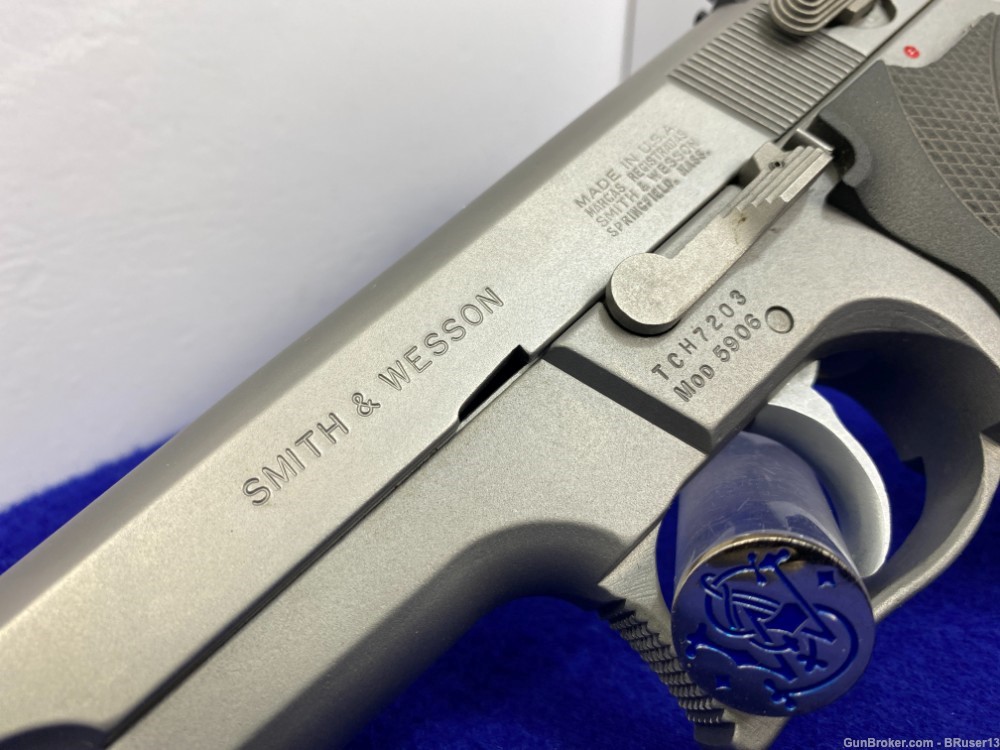 1989 Smith Wesson 5906 9mm Stainless *TRADITIONAL DOUBLE-ACTION SEMI-AUTO*-img-10