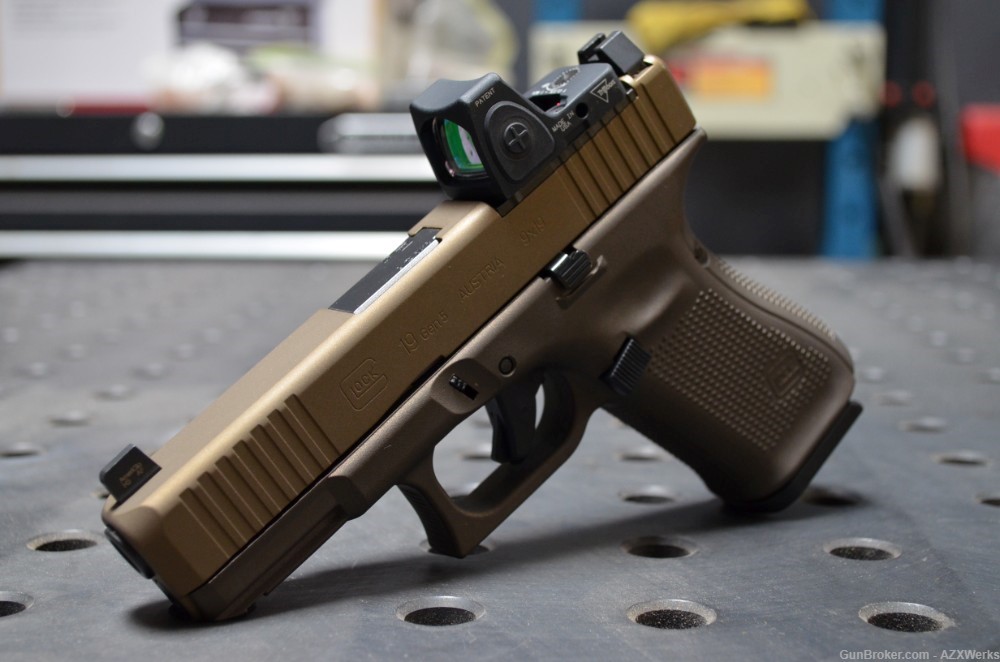 Glock 19 Gen 5 MOS X-Werks M Bronze Ameriglo NS Trijicon RMR Perf Trigger-img-0