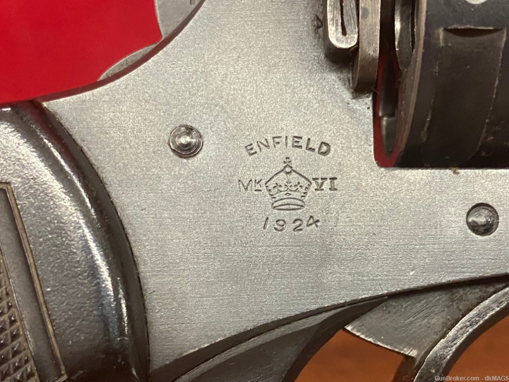 Enfield Mk VI Revolver .455 webley 6 shot Top Break 1924 England-img-4