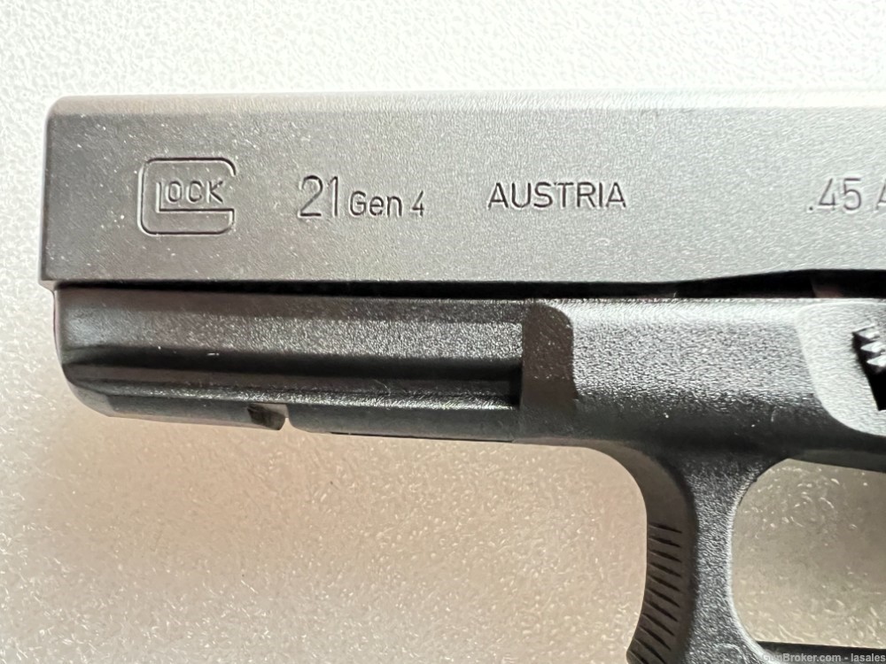 Excellent Glock G21 21 Gen 4 Blue Label 45 ACP 4.6" w/Original Case Austria-img-4