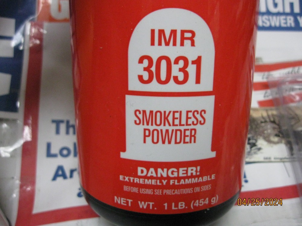 1 Lb New Full pound new Hodgdon 3031 Powder, more avail no extra HM fees -img-1