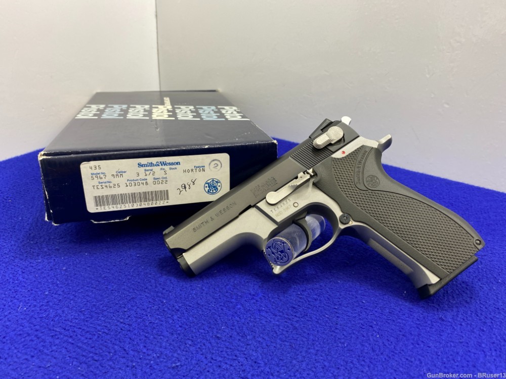 1990 Smith Wesson 5967 9mm 2-Tone 3.5" *LEW HORTON SPECIAL EDITION of 500*-img-2