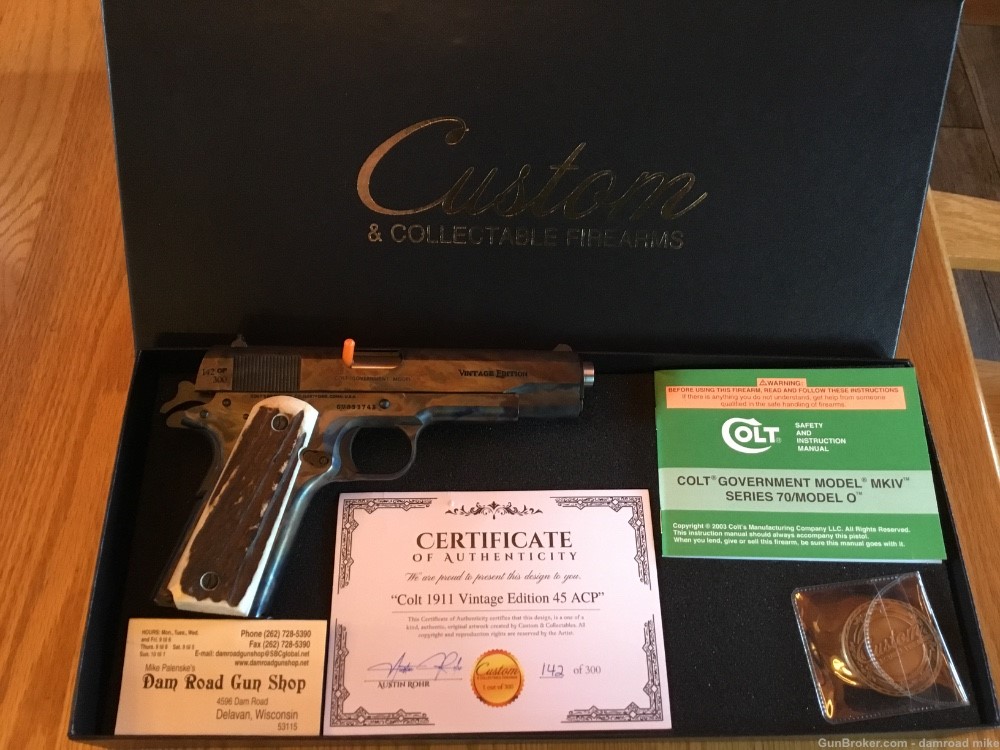 Colt 1911 45 acp 5" CUSTOM Color Case finish LTD 142/300 Vintage Edition -img-0