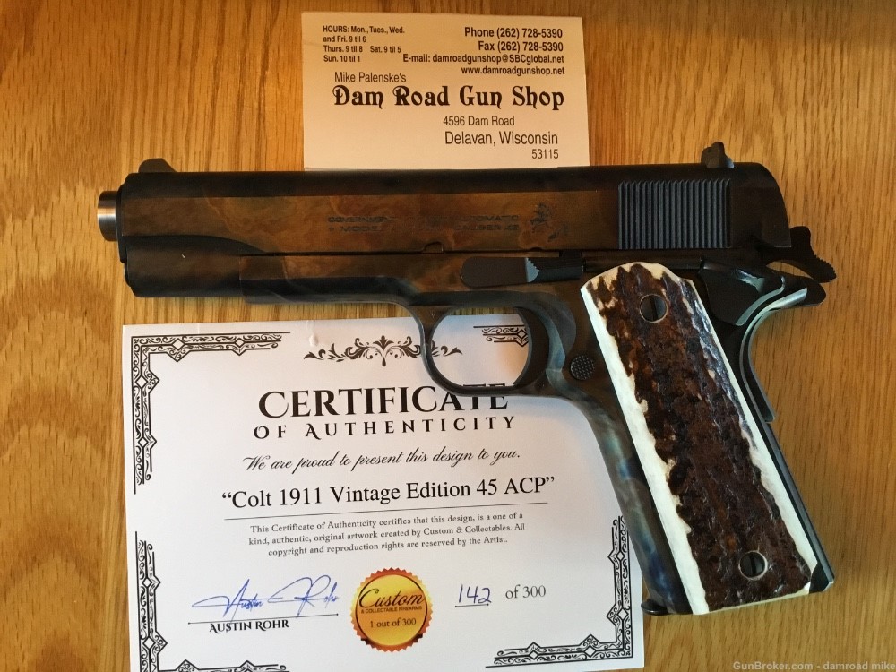 Colt 1911 45 acp 5" CUSTOM Color Case finish LTD 142/300 Vintage Edition -img-1