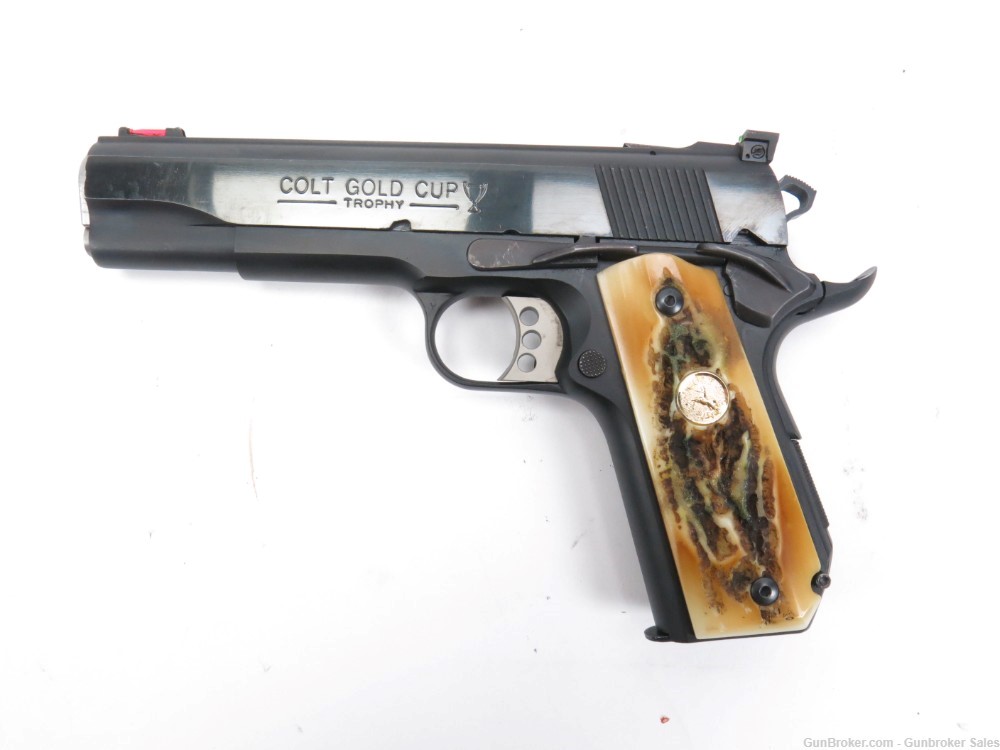 Colt 1911 Gold Cup Trophy Model 0 .45 5" Semi-Auto Pistol w/ Magazine AS IS-img-0