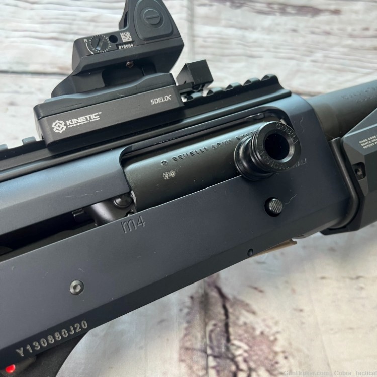 Upgraded Benelli M4 Tactical 12Ga 18.5" Barrel with RMR and pistol grip-img-1