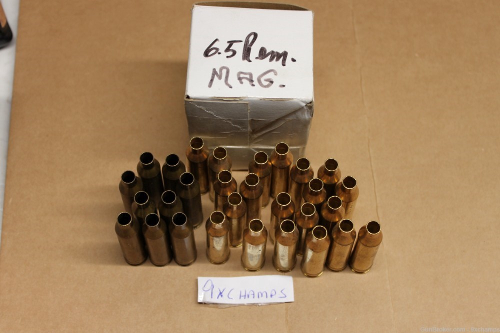 6.5 Rem Mag Brass NEW and fired READ Remington Magnum 29 Count-img-0