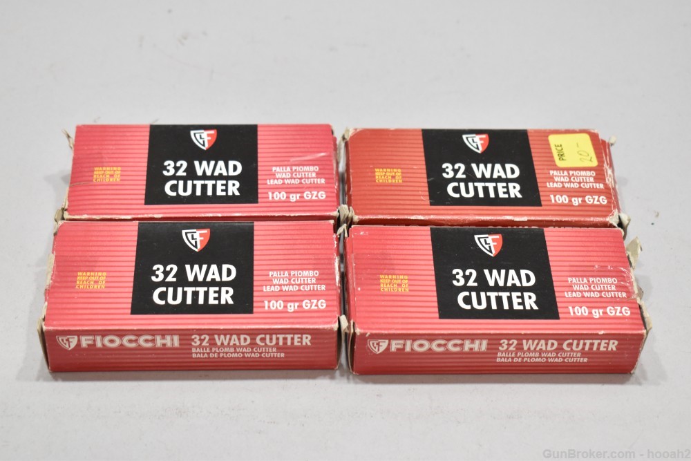 4 Boxes 188 Rds Fiocchi 32 Wad Cutter S&W Smith Wesson Long 100 G LWC -img-0