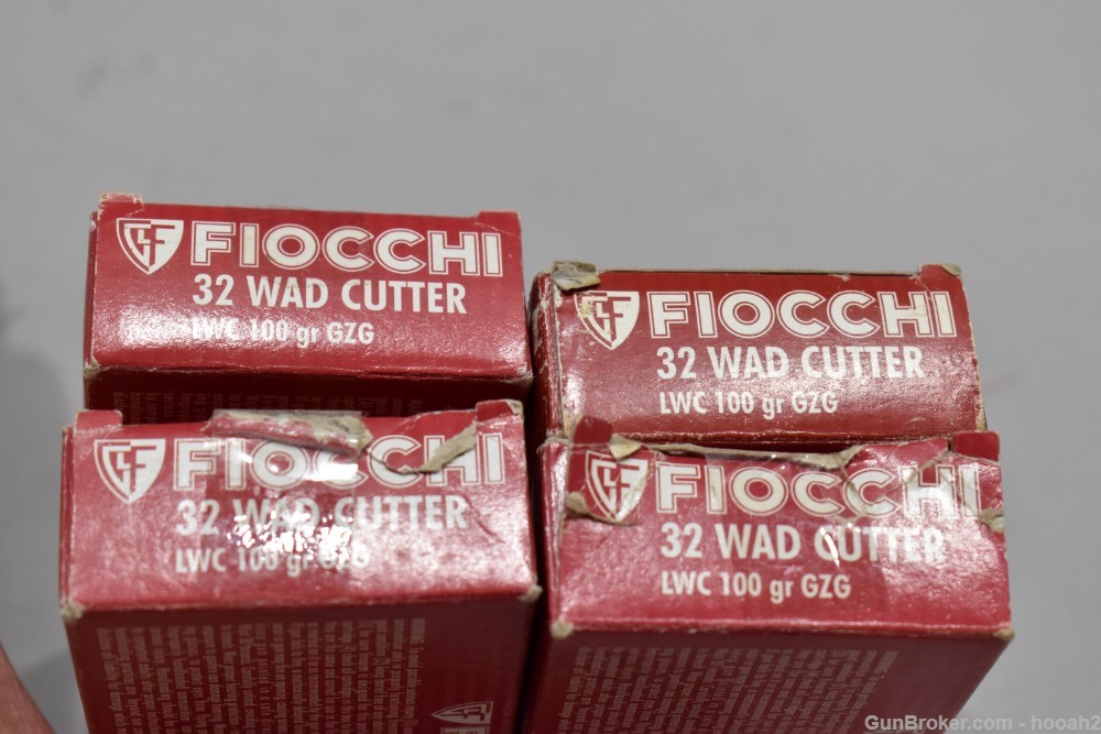 4 Boxes 188 Rds Fiocchi 32 Wad Cutter S&W Smith Wesson Long 100 G LWC -img-4