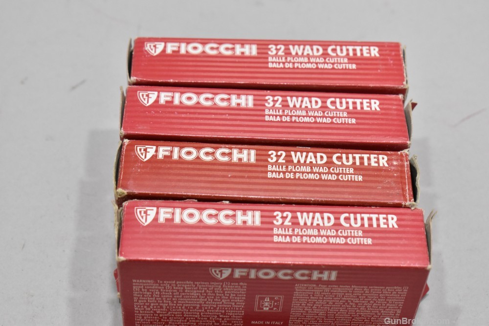 4 Boxes 188 Rds Fiocchi 32 Wad Cutter S&W Smith Wesson Long 100 G LWC -img-5