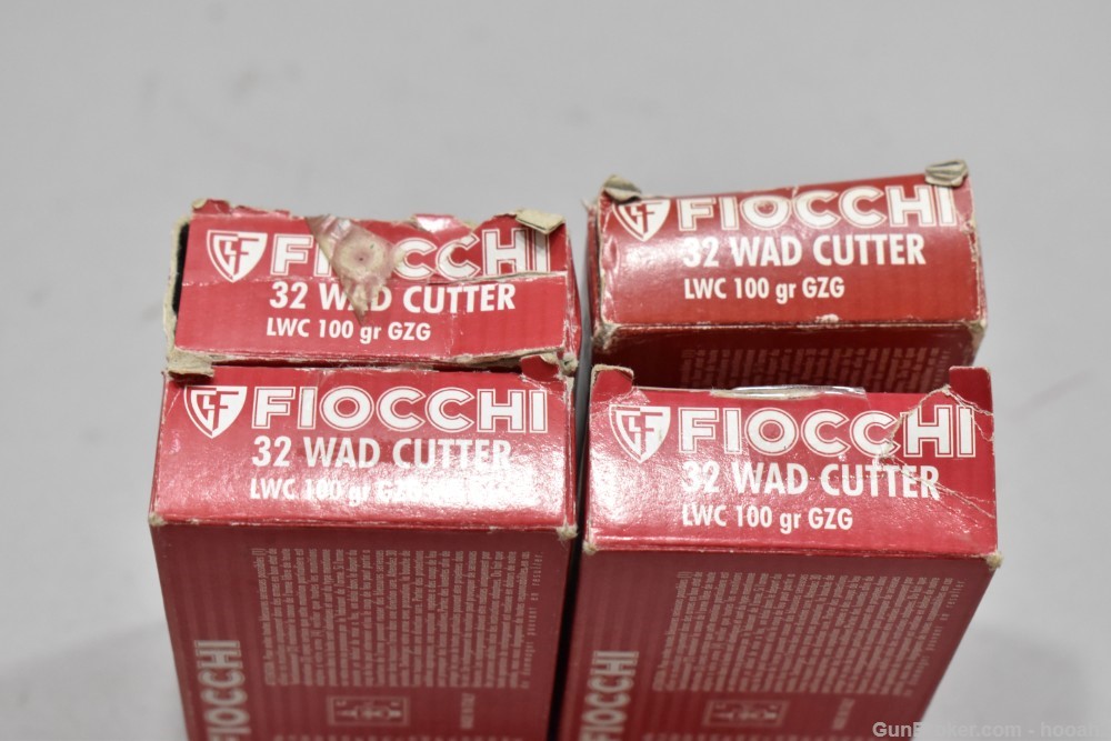 4 Boxes 188 Rds Fiocchi 32 Wad Cutter S&W Smith Wesson Long 100 G LWC -img-2