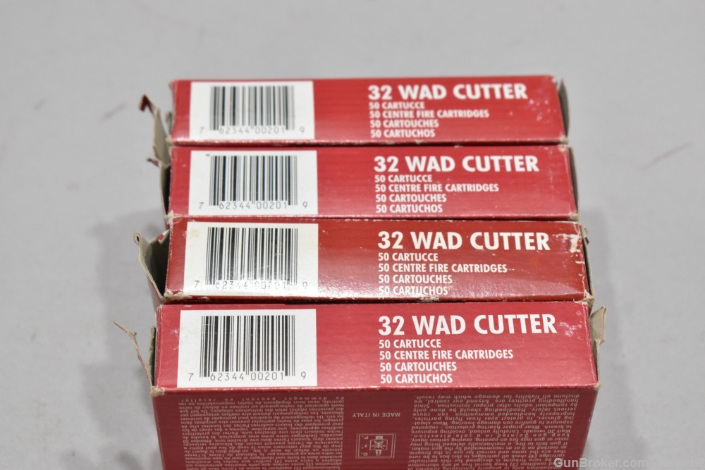 4 Boxes 188 Rds Fiocchi 32 Wad Cutter S&W Smith Wesson Long 100 G LWC -img-3