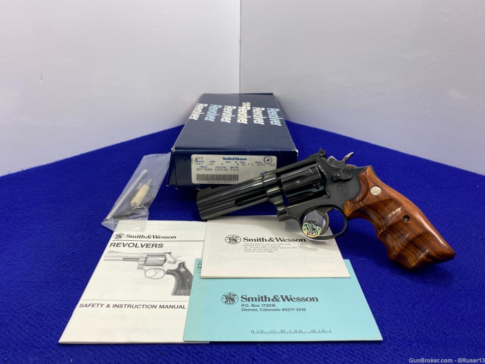 Smith Wesson 17-6 .22 LR Blue 4" *RARE & DESIRABLE FULL UNDER-LUG MODEL*-img-0