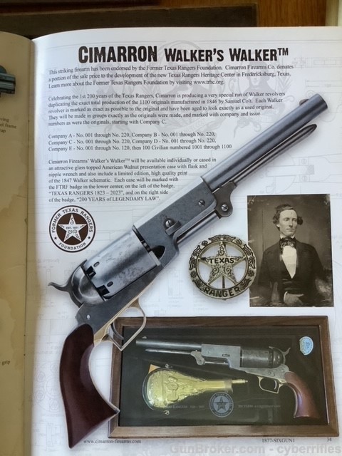 Cimarron's Texas Ranger, Walker's Walker, 1847 Walker .44 Repro Limited Ed.-img-13