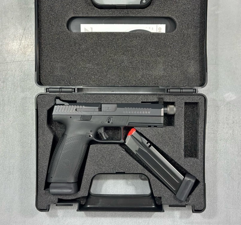 (Pre-owned) CZ P-10F Suppressor Ready 9mm 5" Barrel W/Case and (2) 21rd Mag-img-0