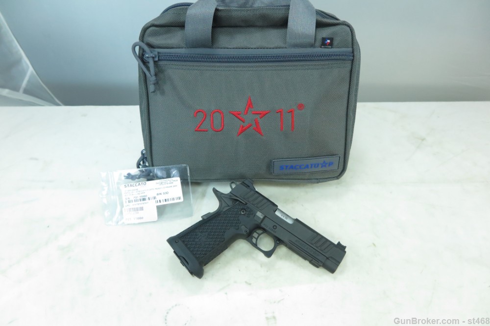 Staccato P (STI) 2011 9mm 4.4" W/Mags Case Papers Excellent $.01 NoReserve!-img-0