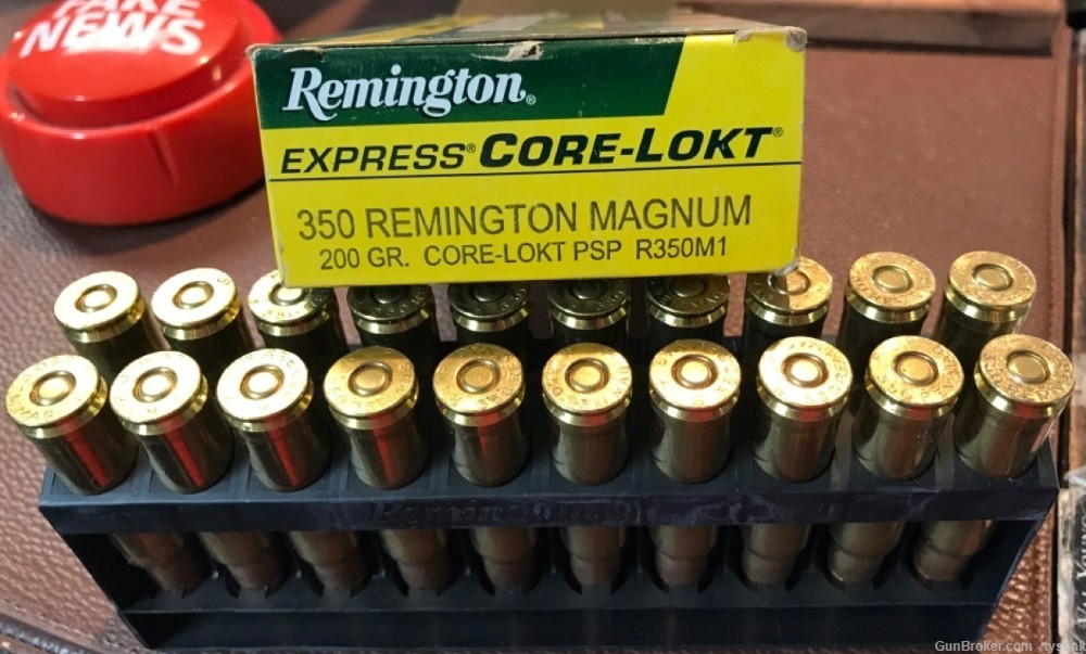 350 Remington Magnum Ammunition Ammo Core Lokt PSP 200 grain Free Shipping-img-1