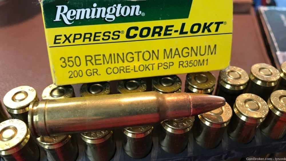 350 Remington Magnum Ammunition Ammo Core Lokt PSP 200 grain Free Shipping-img-2
