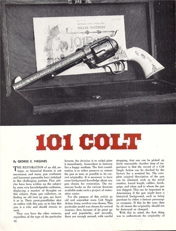 1972 COLT 101 Revolver 4-page Vintage Article-img-0