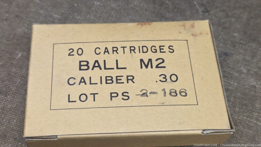 Korean M2 ball ammo,  PS lot,   box of 20 rounds,  30.06-img-0