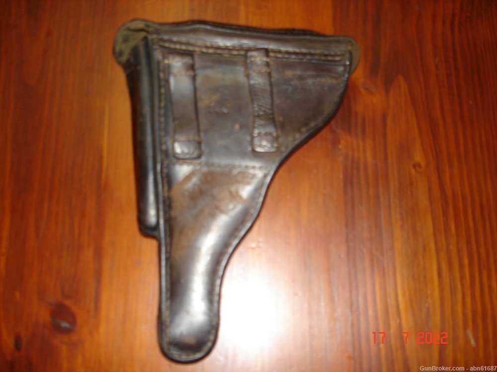 WWI German 1918 dated P08 Luger holster Artillery converted to Police use-img-1