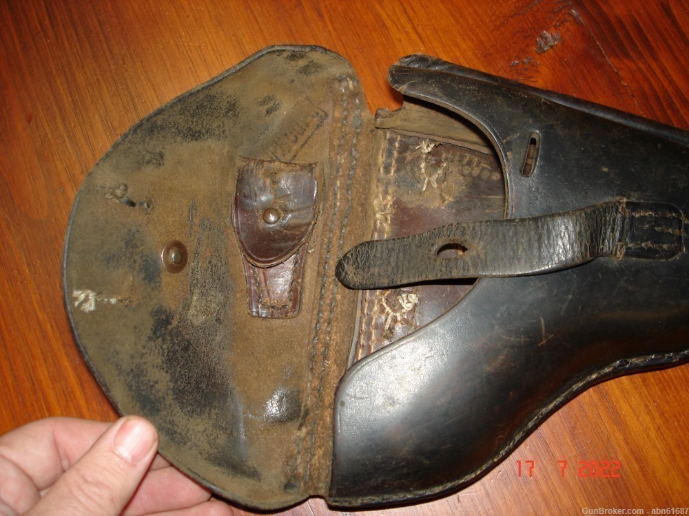 WWI German 1918 dated P08 Luger holster Artillery converted to Police use-img-6