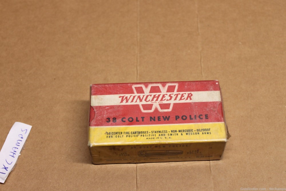 50 Round WInchester 38 Colt New Police ammo Vintage ammunition-img-1
