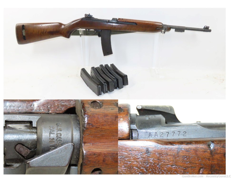 IVER JOHNSON M1 CARBINE .30 Middlesex, New Jersey With SLING & SEVEN 30 ROU-img-0