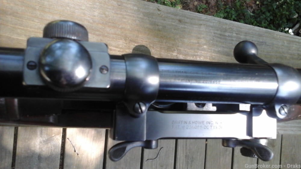 Enfield Long Branch T With Rare Lyman M81 Scope & 1931 Griffin & Howe Mount-img-43