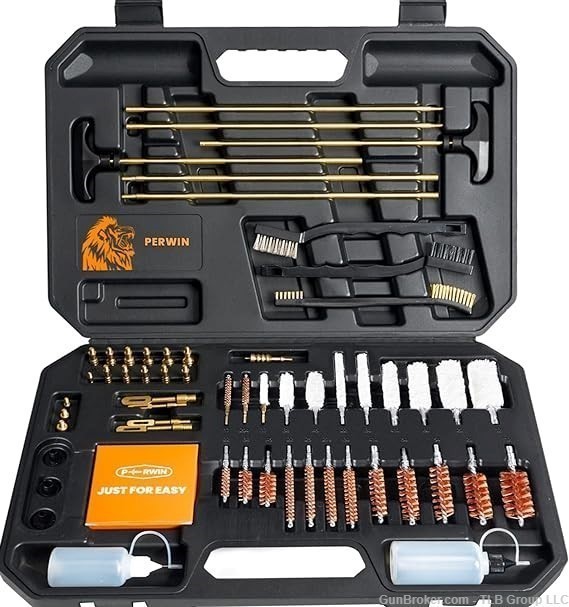 Universal Gun Cleaning Kit Cleaning Supplies w/ Brass Rods Tough Carrying-img-0