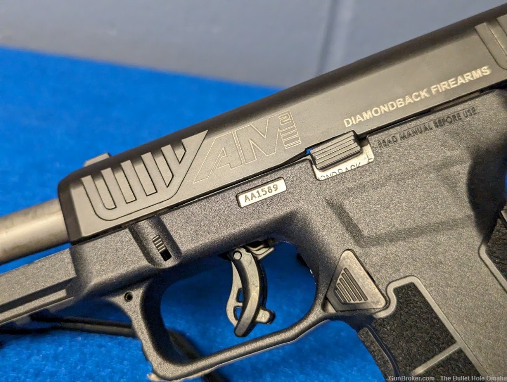Diamonback Firearms AM2 2 Mags Original Case Striker Fired Polymer 9mm-img-7