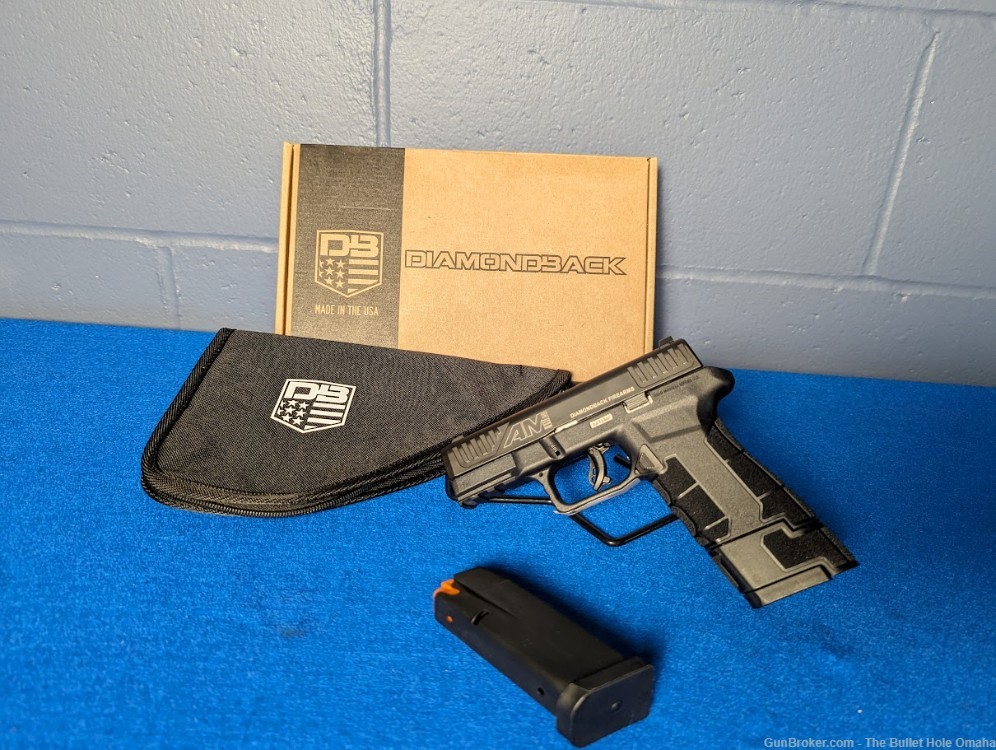 Diamonback Firearms AM2 2 Mags Original Case Striker Fired Polymer 9mm-img-0