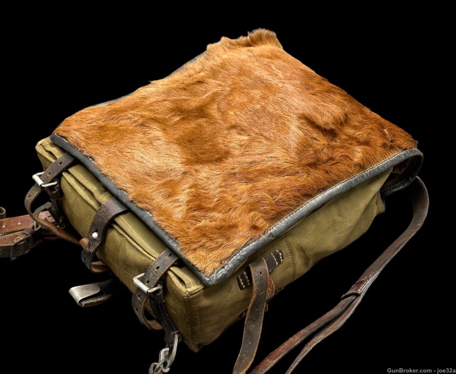 WW2 German Pony Fur Backpack EARLY 1937 WWII uniform ruck field gear hair -img-2