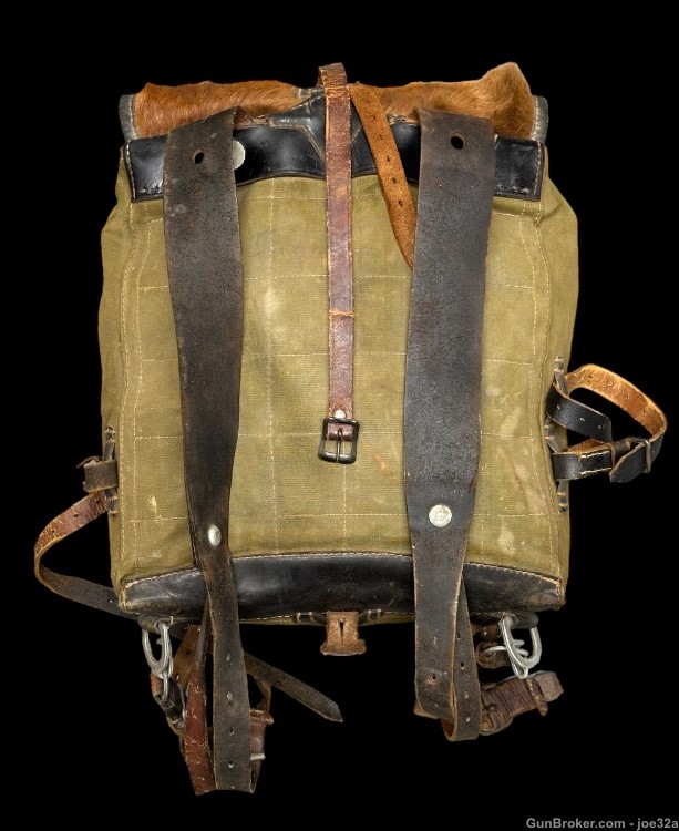 WW2 German Pony Fur Backpack EARLY 1937 WWII uniform ruck field gear hair -img-4