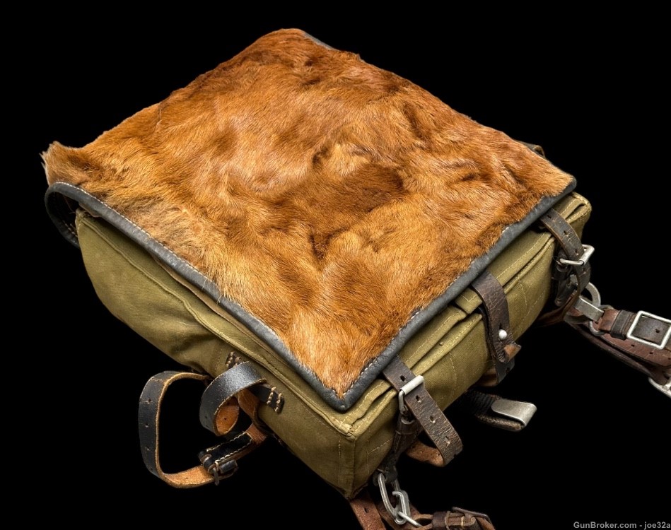 WW2 German Pony Fur Backpack EARLY 1937 WWII uniform ruck field gear hair -img-1
