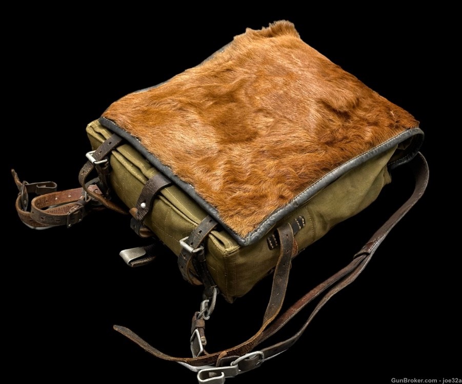 WW2 German Pony Fur Backpack EARLY 1937 WWII uniform ruck field gear hair -img-3