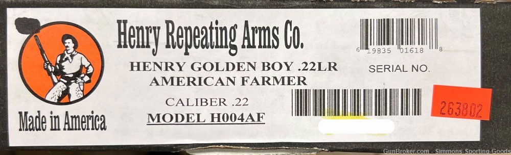 Henry Golden Boy (H004AF) 20" .22S/L/R 16LR/21S Lever Action - Farmer Trib.-img-5