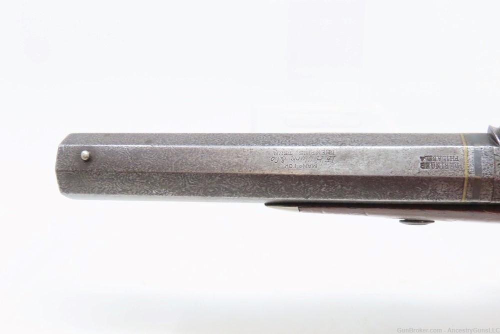 MEMPHIS TN FH CLARK Antique DERINGER 1850s .45 Pistol Philadelphia Southern-img-9