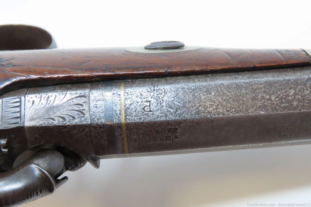 MEMPHIS TN FH CLARK Antique DERINGER 1850s .45 Pistol Philadelphia Southern-img-10